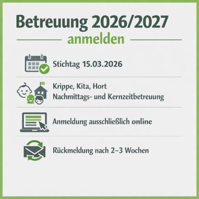 Anmeldeschluss für Kita- und Schulbetreuung in Straubenhardt