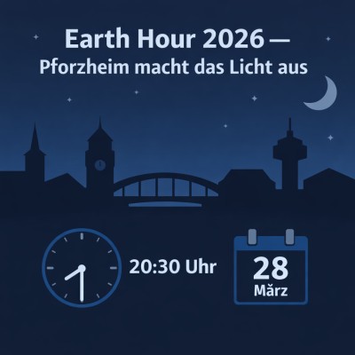 Pforzheim beteiligt sich an Earth Hour am 28. März