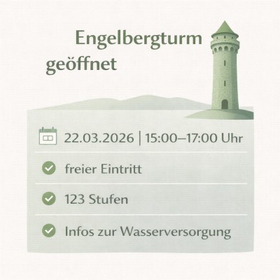 Engelbergturm Wiedereröffnung am 22. März