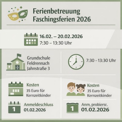Ferienbetreuung in Feldrennach während der Faschingsferien