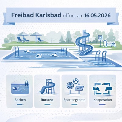 Freibad Karlsbad öffnet am 16.05.2026 in Langensteinbach