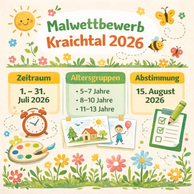 Malwettbewerb Kraichtal 2026 für Kinder