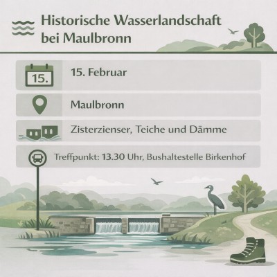 Naturparkführung zeigt historische Wasserlandschaft bei Maulbronn