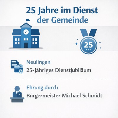 Neulingen ehrt Armin Winkler für 25 Jahre im öffentlichen Dienst