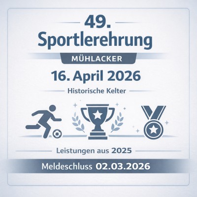Sportlerehrung 2026 in Mühlacker würdigt Leistungen aus 2025