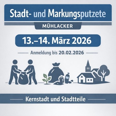 Stadt- und Markungsputzete Mühlacker am 13. und 14. März 2026