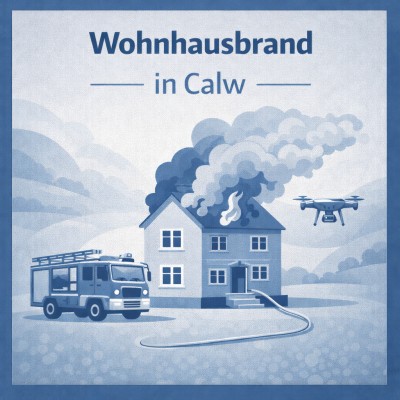 Wohnhausbrand in Calw fordert Verletzte und Großeinsatz
