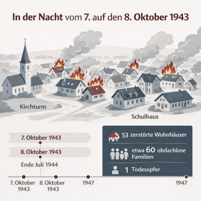Zerstörung und Verheerung in der Nacht 1943