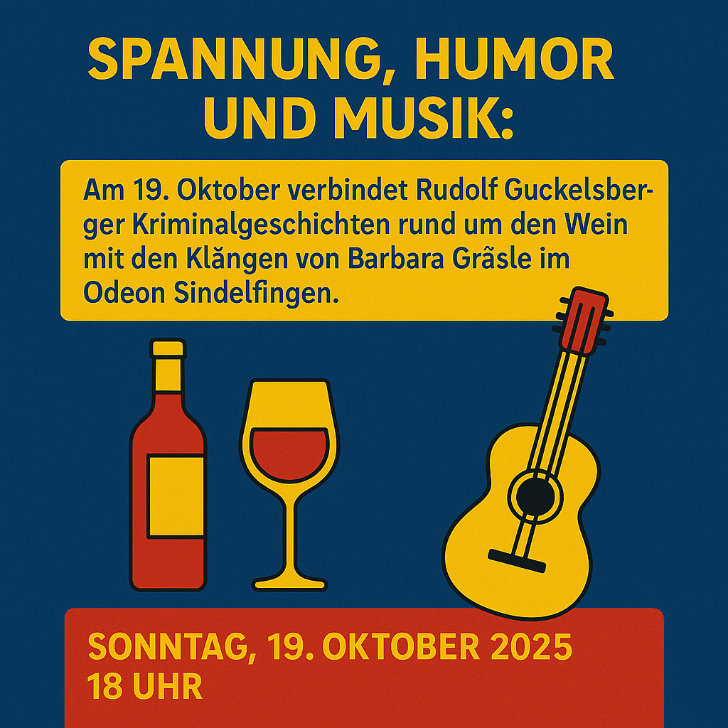 „Ein Viertele Tod“: Wein und Krimi im Odeon Sindelfingen