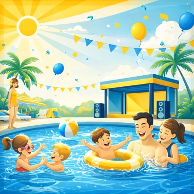 Poolspaß bei Sonnenschein