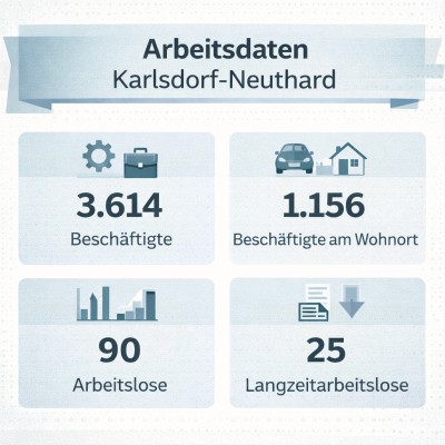 rbeitsdaten Karlsdorf-Neuthard: Beschäftigte und Arbeitslose