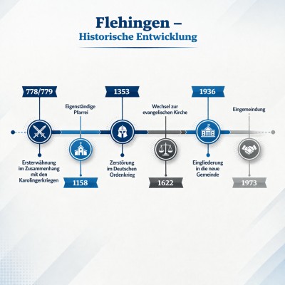 Flehingen: Historische Entwicklung von der Ersterwähnung bis 1973