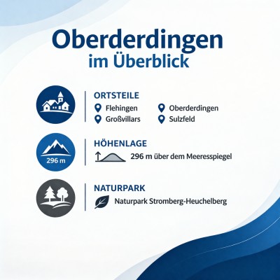 Oberderdingen: Lage, Ortsteile und geografische Struktur