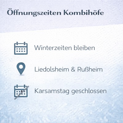 Kombihöfe in Dettenheim bleiben bei Winteröffnungszeiten