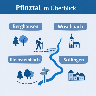 Pfinztal: Struktur, Lage und Entwicklung der Gemeinde