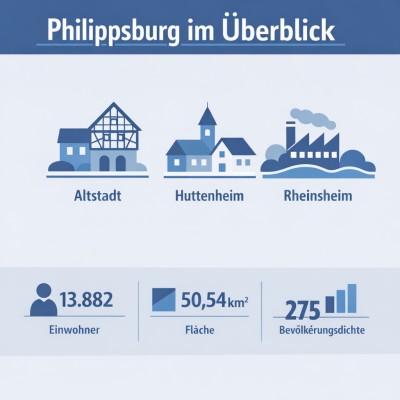 Philippsburg: Zahlen, Struktur und Lage im Überblick