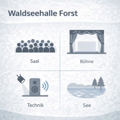 Waldseehalle Forst Infografik