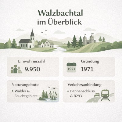Walzbachtal im Überblick Infografik