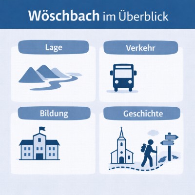 Wöschbach: Wohngemeinde mit Geschichte und ruhiger Lage