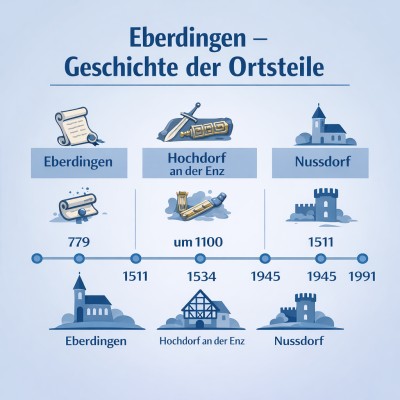 Eberdingen - Geschichte der Ortsteile