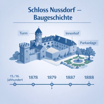Schloss Nussdorf Baugeschichte Infografik