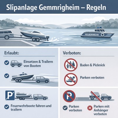 Slipanlage Gemmrigheim – Regeln und Vorschriften