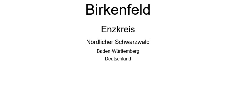 Birkenfeld - Enzkreis