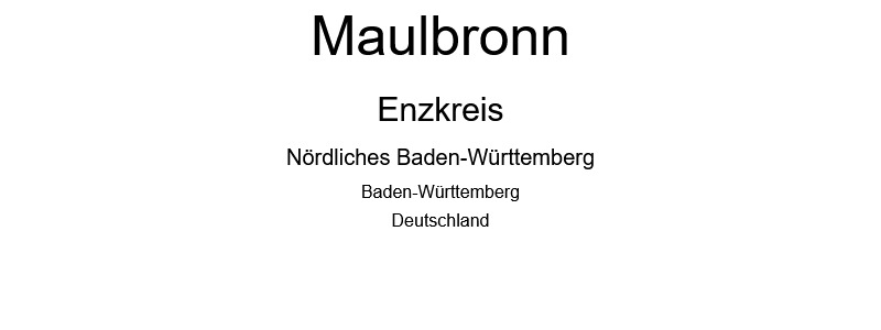Maulbronn - Enzkreis